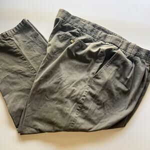 Comfort Zone by George Foreman Grey Khaki Pants w Hidden Elastic Sz 56R